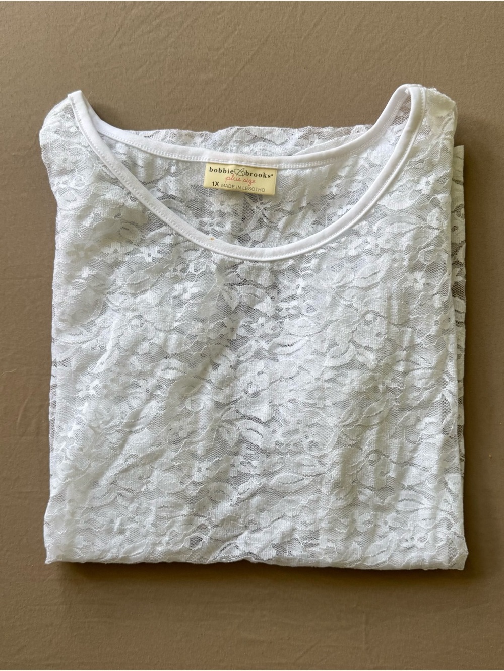 Vintage Y2K Bobbie Brooks Sheer Floral Lace Top